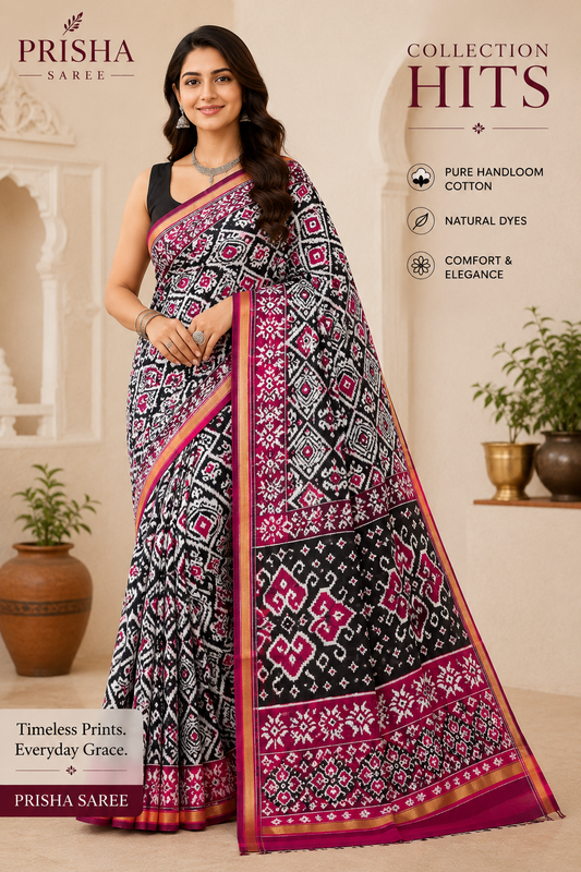“Organic Cotton Printed Saree – Fast Colour & Wash Guarantee”